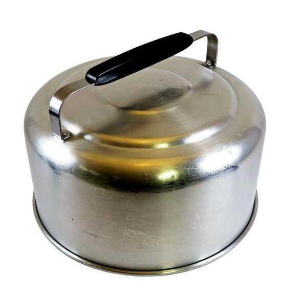 1960s-70s Mirro Aluminum Cake Safe 2002 KM Made in USA Mid-Century Kitchen - Picture 4 of 9